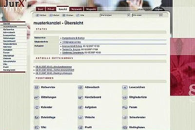 Bild: JurX – die kostenfreie Internetplattform für Kanzleigründer