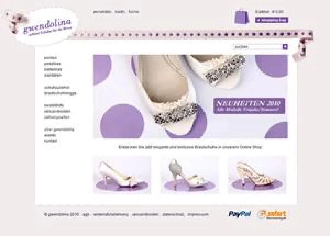 Gwendolina Internetauftritt