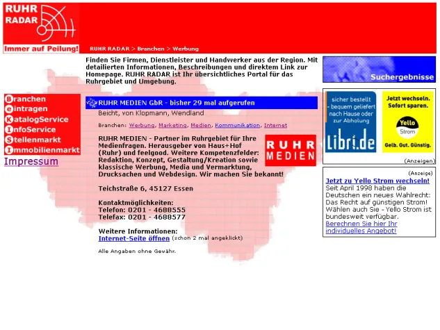 Bild: Das Ruhrgebiet im Internet: Immer auf Peilung