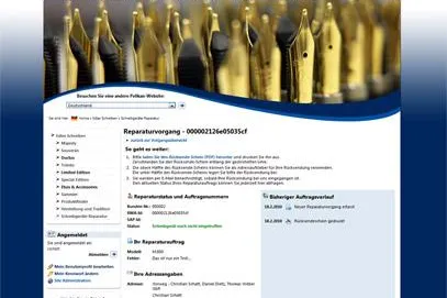 Bild: :torweg erstellt die Pelikan Online-Schreibgerätereparatur