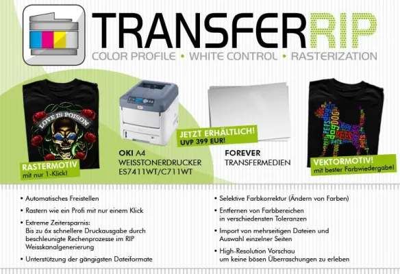 Bild: Software für T-Shirt-Transfer senkt Tonerverbrauch und spart Kosten ein