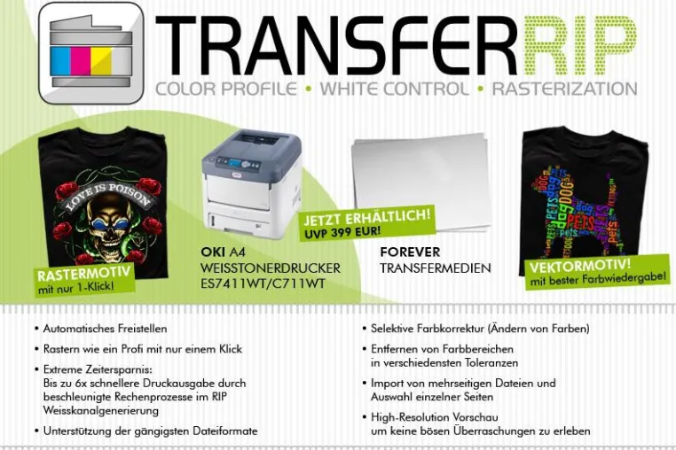 Bild: Software für T-Shirt-Transfer senkt Tonerverbrauch und spart Kosten ein