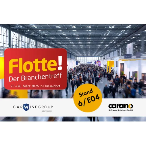 Kompetenz für den digitalen Fuhrpark: Carano präsentiert sich mit Carwise und Autodisk auf der Flotte 2026 Bild: Kompetenz für den digitalen Fuhrpark: Carano präsentiert sich mit Carwise und Autodisk auf der Flotte 2026