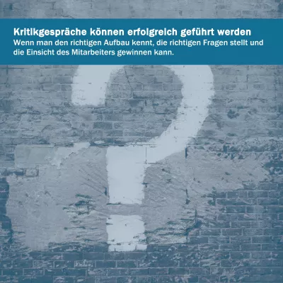 Bild: Erfolgreich Kritikgespräche führen