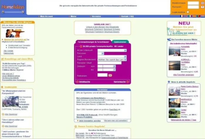 Neue Rekordzahlen für Homelidays.com - Erfolgreiches Portal weiter im Aufwind Bild: Neue Rekordzahlen für Homelidays.com - Erfolgreiches Portal weiter im Aufwind