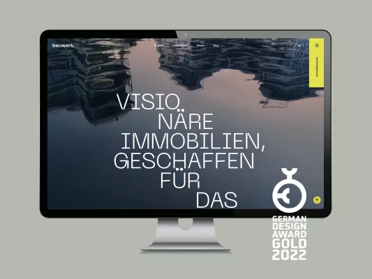 Bild: German Design Award 2022 geht an neue Website von Bauwerk