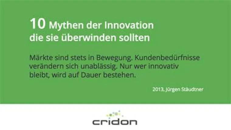 Kostenloses e-Book "10 Mythen der Innovation" Bild: Kostenloses e-Book "10 Mythen der Innovation"