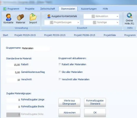 Tischler Branchenprogramm ElementsAV ab sofort mit detaillierten Funktionen zur Preispflege für Artikel Bild: Tischler Branchenprogramm ElementsAV ab sofort mit detaillierten Funktionen zur Preispflege für Artikel