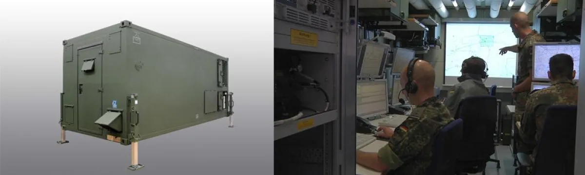 Heinkel Technikcontainer sind speziell für den militärischen Einsatz zugeschnitten.
