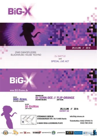 BIG-X, die neue Partyreihe Bild: BIG-X, die neue Partyreihe