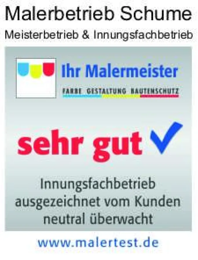 Qualitätssiegel für den Malerbetrieb Schume aus München