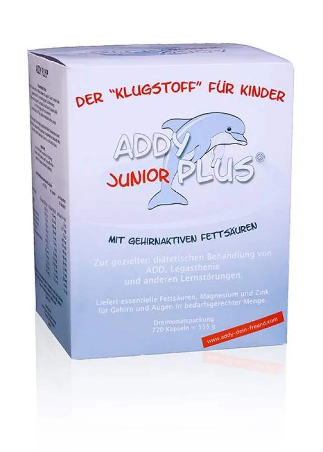 ADDY Plus® enthält gehirnaktive Nährstoffe wie Fettsäuren, Nervenmineralien und -vitamine