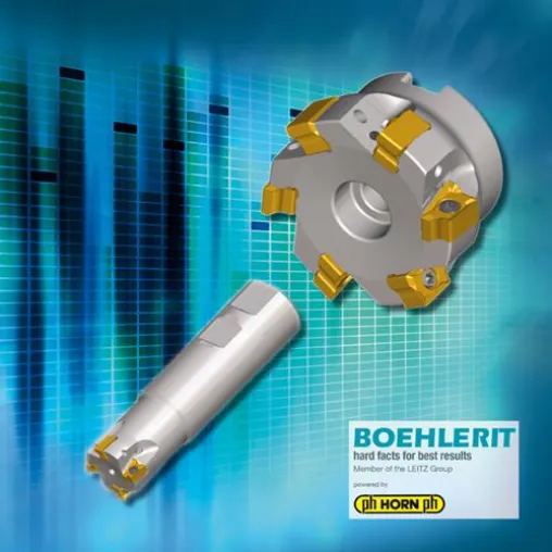 Bild: DELTAtec 90N: Wirtschaftliche und stabile Schruppbearbeitung mit 4-schneidigen Wendeschneidplatten.