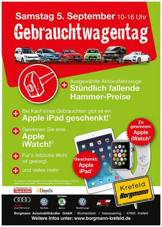 Gebrauchtwagentag 5. September 2015 Borgmann Krefeld