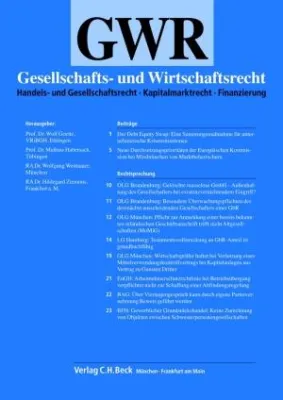 Bild: Neue Fachzeitschrift „GWR - Gesellschafts- und Wirtschaftsrecht“ bei C.H.Beck