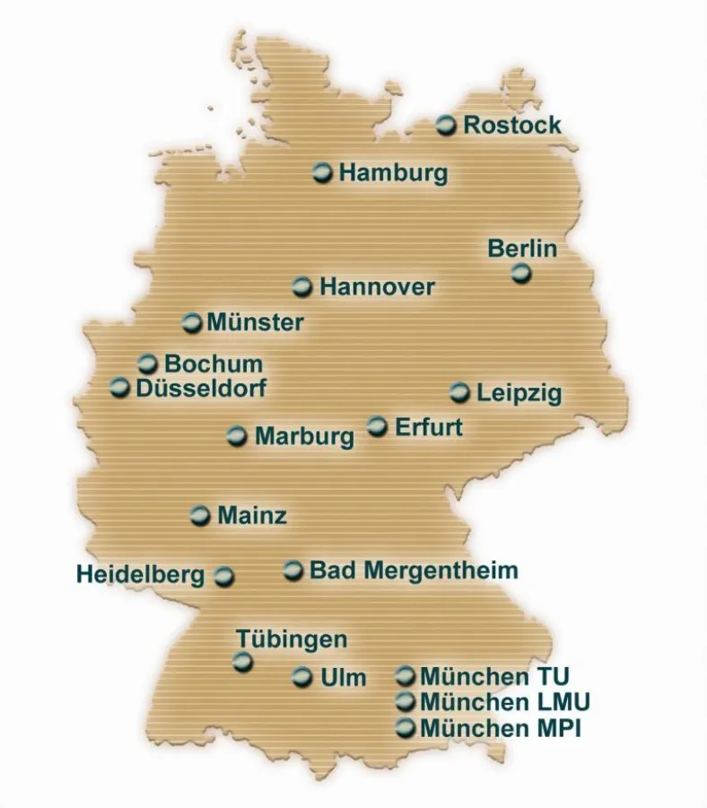 Insgesamt arbeiten 18 MS-Zentren in der Kohortenstudie zusammen.
