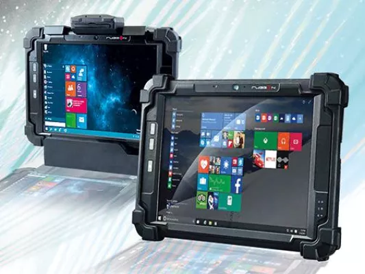 Bild: Robuster Industrie Tablet-PC für den harten Einsatz !