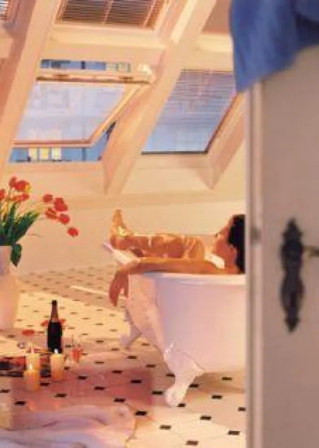 Bäder im Dachgeschoss haben einen ganz besonderen Charme.