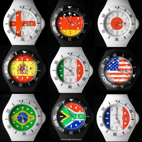 Bild: ToyWatch Flag Collection zur WM bei Bethge.