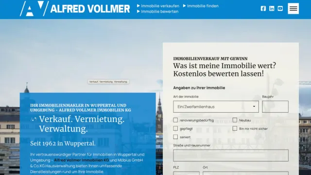 Bild: Alfred Vollmer Immobilien - Immobilienmakler Wuppertal