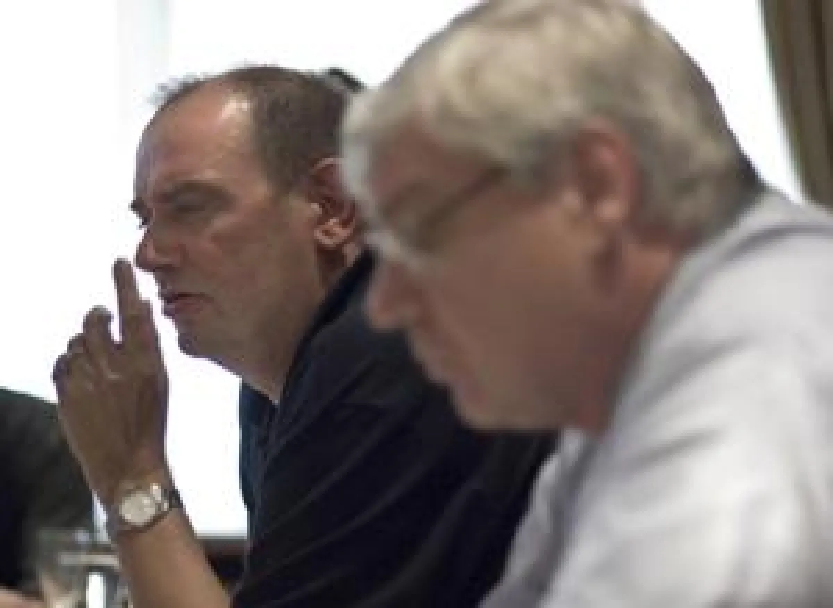 Norbert Fuhrmann (I.G.Z.) und DGB-Chef Michael Sommer (r.)