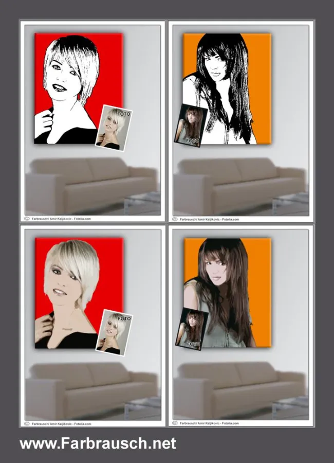 Farbrausch.net - Portraits im Retro- und Popart-Stil
