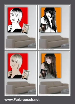 Bild: Originelle Geschenkidee zu Weihnachten - Moderne Portraits vom eigenen Foto im Retro- oder Pop-Art-Stil