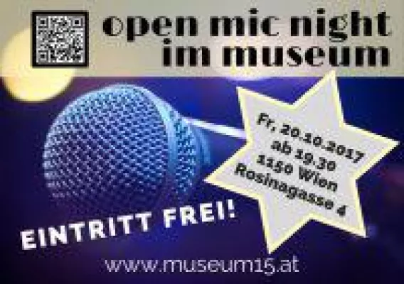 Bild: open mic night im museum