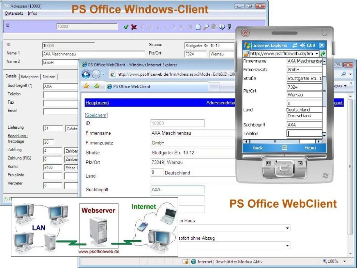 PS Office Windows- und WebClient