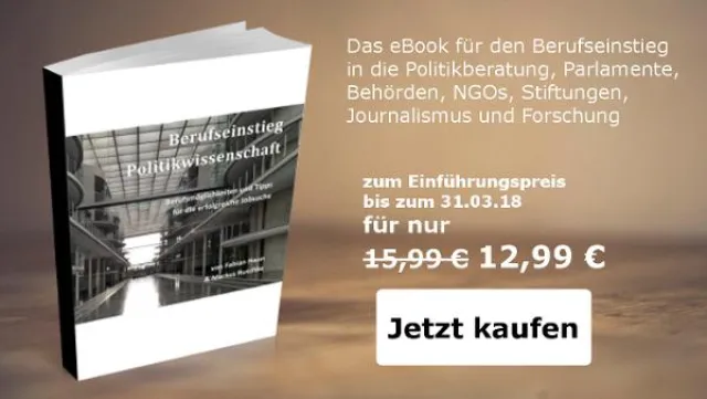 Bild: eBook zum Berufseinstieg in Politik & Kommunikation