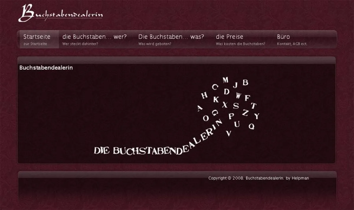 Ein Blick auf die Homepage