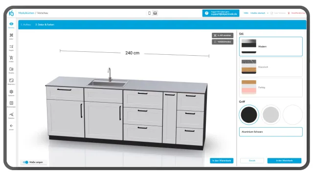 Bild: Outdoorküchen online verkaufen: K3-Modulküche unterstützt den Vertrieb