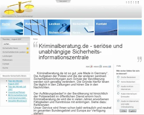 Bild: Kriminalberatung.de - eine kostenlose Beratungsplattform rund um das Thema Sicherheit ist gestartet