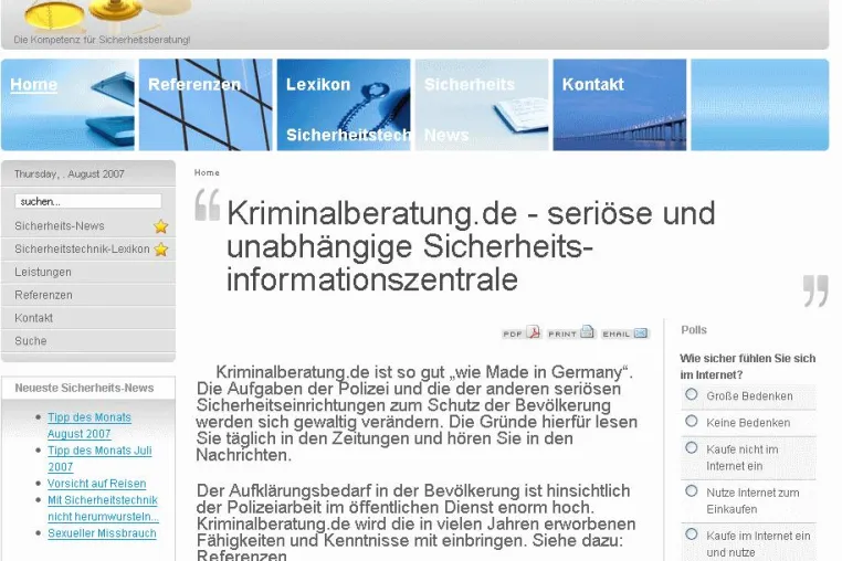 Bild: Kriminalberatung.de - eine kostenlose Beratungsplattform rund um das Thema Sicherheit ist gestartet