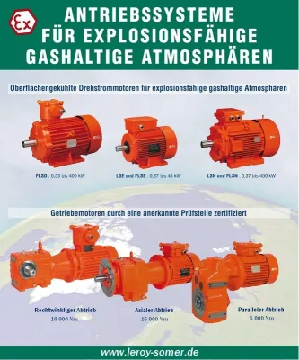 Bild: Antriebssysteme für explosionsfähige gashaltige Atmosphären von Leroy Somer