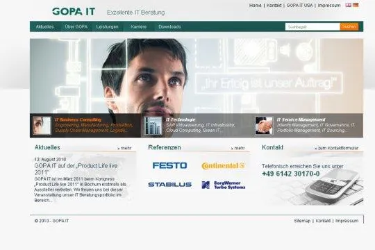 Bild: Neue TYPO3-Webseite für IT Berater der GOPA Group: Optimierte Usability, Design und Konzeption