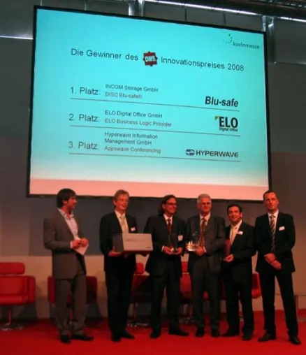 Bild: Optische Archivlösung im Handtaschenformat gewinnt DMS Innovationspreis 2008