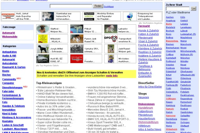 Bild: Kleinanzeigen-Websites werden immer beliebter