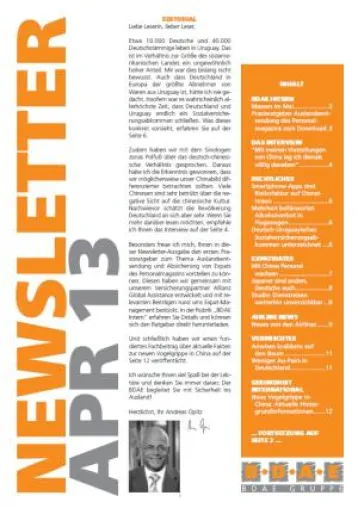 Die April-Ausgabe von "Leben & Arbeiten im Ausland" erschienen Bild: Die April-Ausgabe von "Leben & Arbeiten im Ausland" erschienen