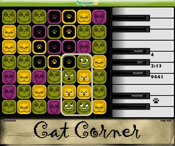 Mit "Cat Corner" lässt King.com die Katze aus dem Sack Bild: Mit "Cat Corner" lässt King.com die Katze aus dem Sack
