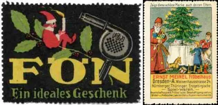 Bild: "Zeige diese schöne Marke auch Deinen Eltern" Werben mit Weihnachten vor 100 Jahren
