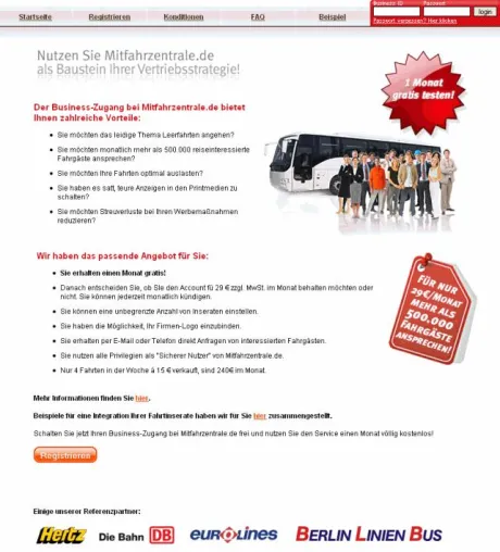 Mobilitätsportal öffnet sich für Personenbeförderungsunternehmen Bild: Mobilitätsportal öffnet sich für Personenbeförderungsunternehmen