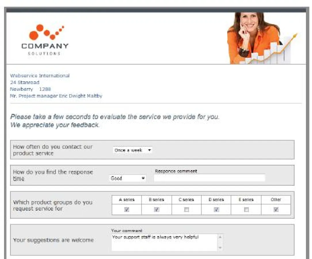Beispiel einer E-Mail Umfrage mit Auswertung