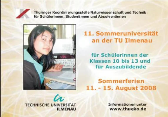 Bild: 11. Sommeruniversität für Schülerinnen an der TU Ilmenau