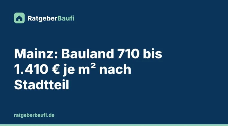 Bild: Bauplatz in Mainz: Richtwerte je nach Stadtteil zwischen 710 und 1.410 Euro je Quadratmeter