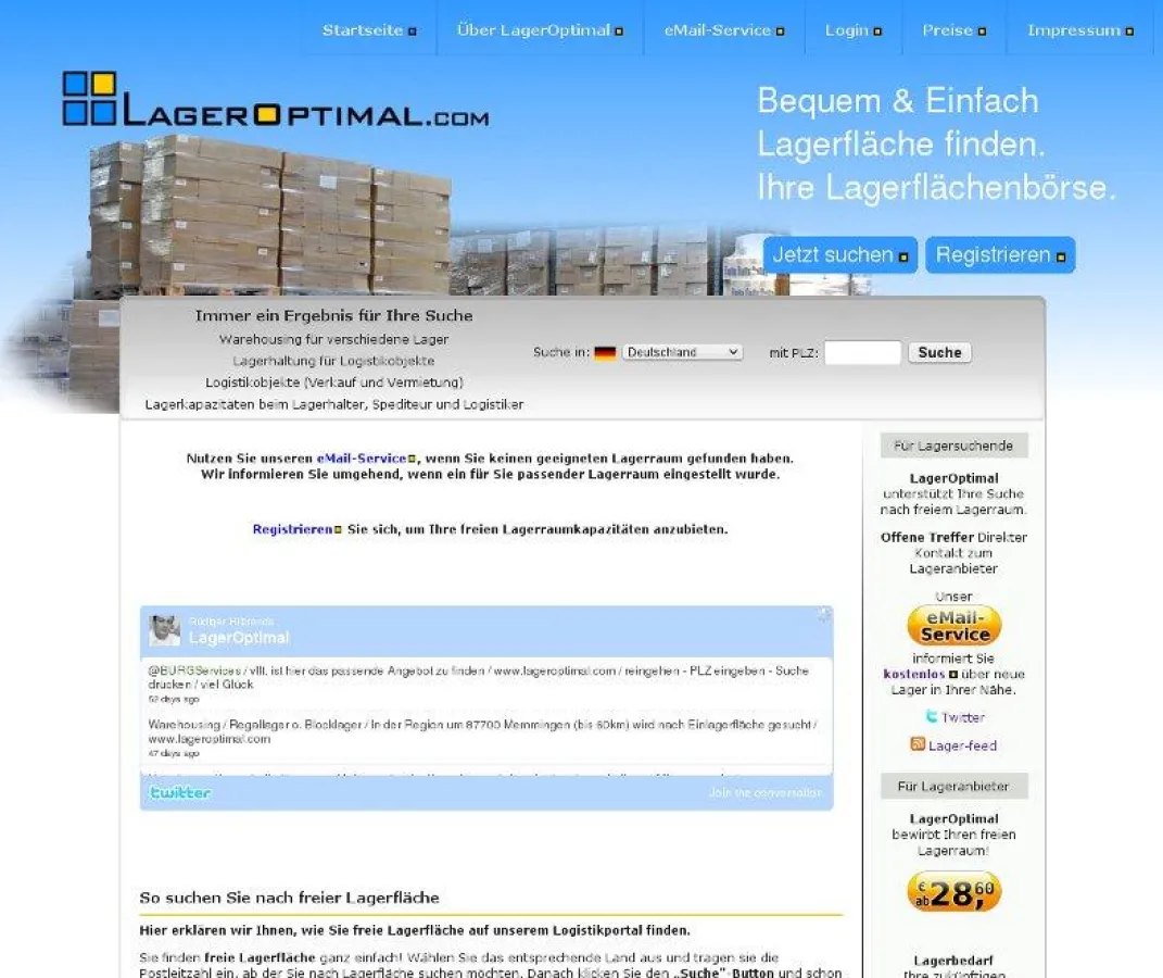 LagerOptimal - Startseite