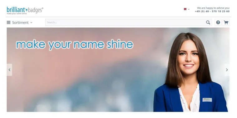 Bild: brilliant badges® geht mit englischem Shop online