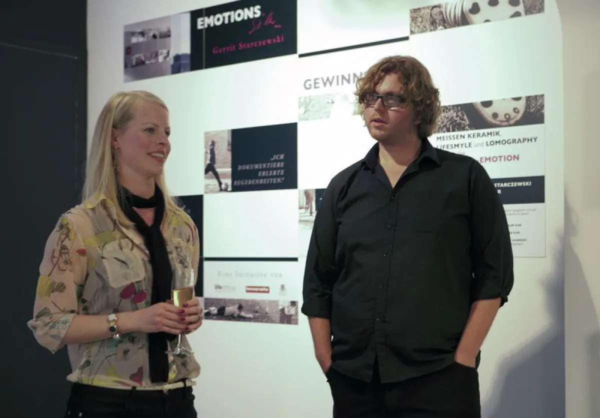 Frau Skorupa und Herr Starczewski begrüßen die Gäste