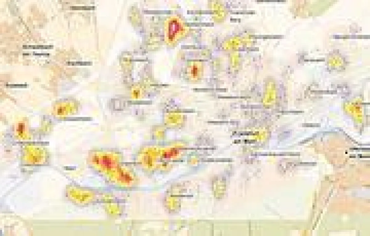 Über das Advanced-Metering-Management-System können Lastspitzen geografisch visualisiert werden.