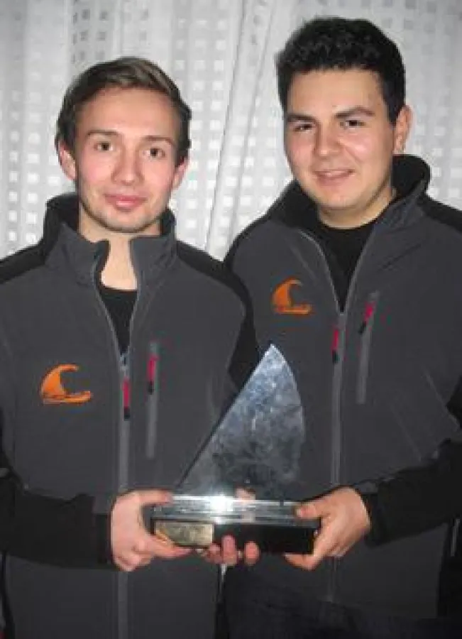 Maximilian Berg und Patrick Höhne (v.l.) vom Nachwuchsteam 